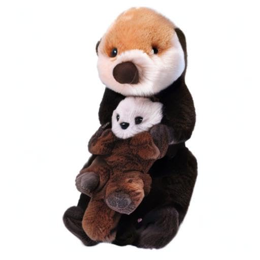 Wild Republic mom and baby seahorse, soft cuddly toy, 30 cm
