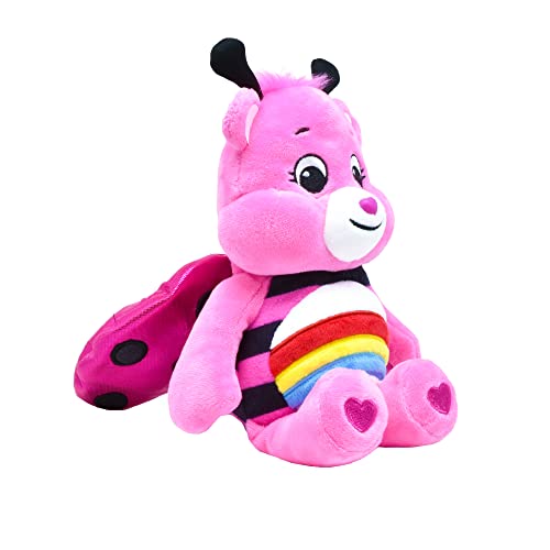 Care Bears spring-themed Cheer Bear plush in a ladybug costume, 23 cm