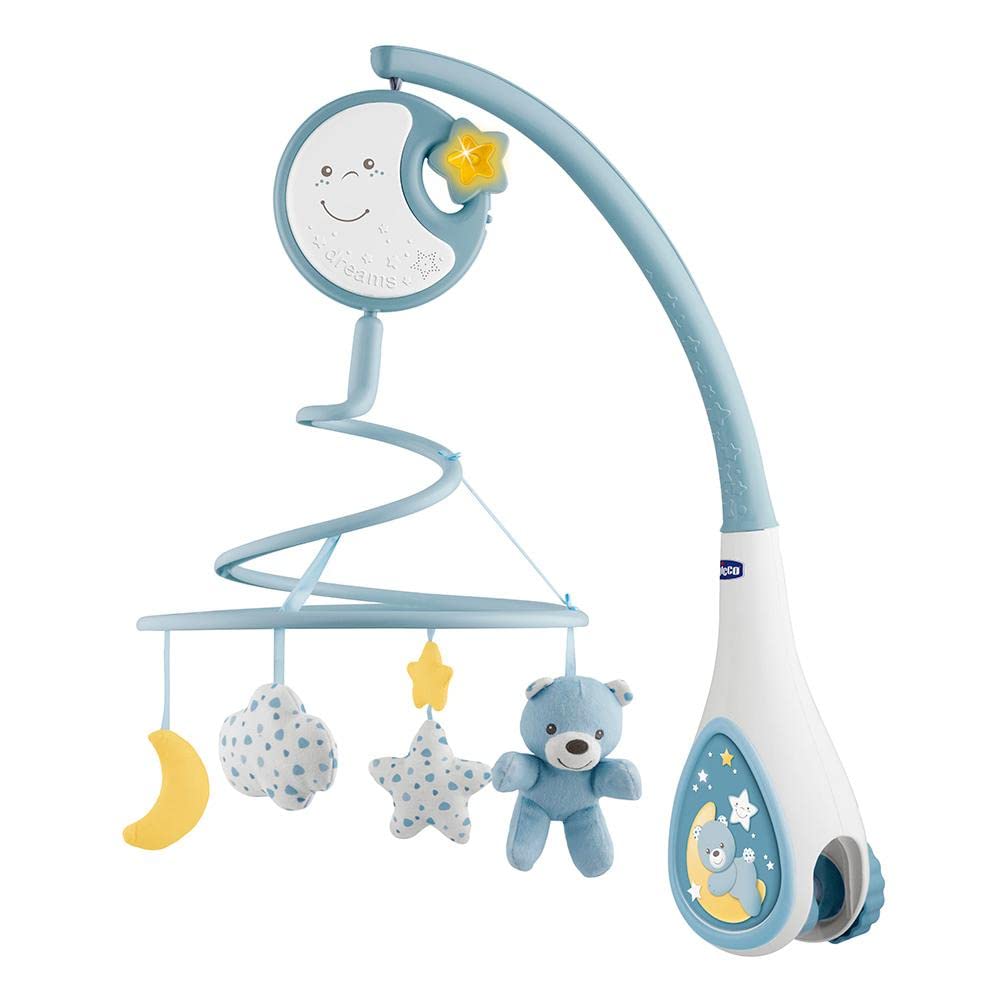 Chicco Next2Dreams 3-in-1 muusikaga beebikarusell ja öövalgus, sinine