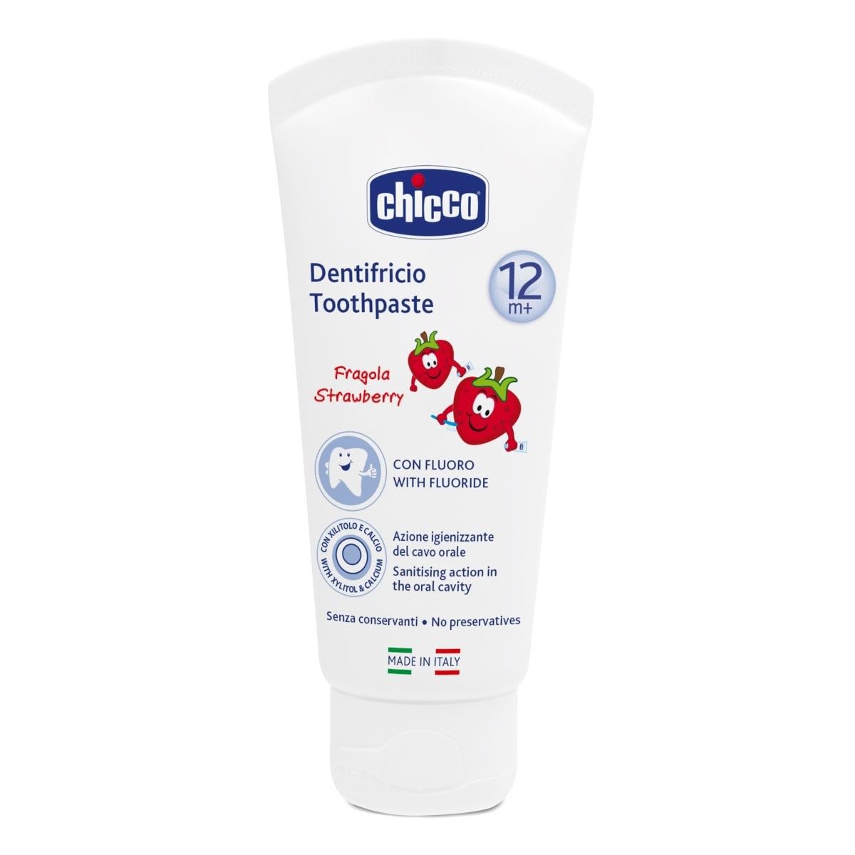 Chicco strawberry-flavored toothpaste for children, 50 ml, from 12 months