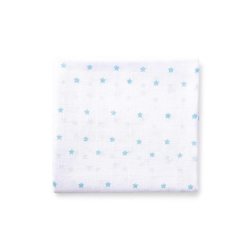 Interbaby 3-osaline musliinlappide komplekt, sinine, 80 × 80 cm