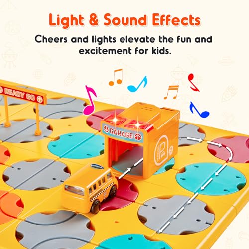 SGILE 24-piece STEM tea design game for children, engineering vehicle themed