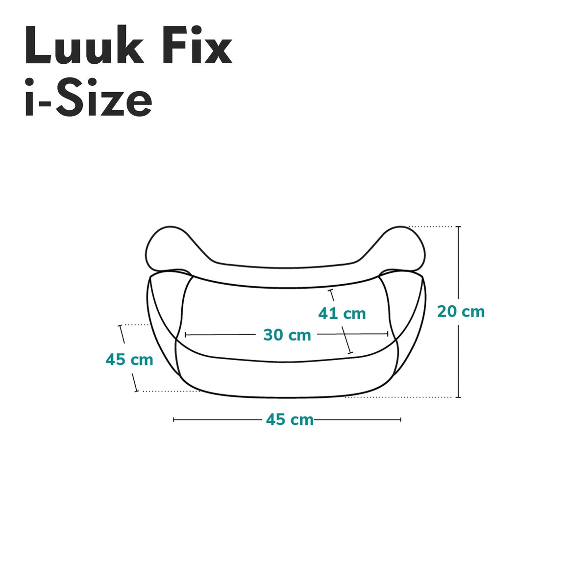 Lionelo Luuk FIX I-Size turvaiste ISOFIX 22–36 kg / 125–150 cm, must karbon
