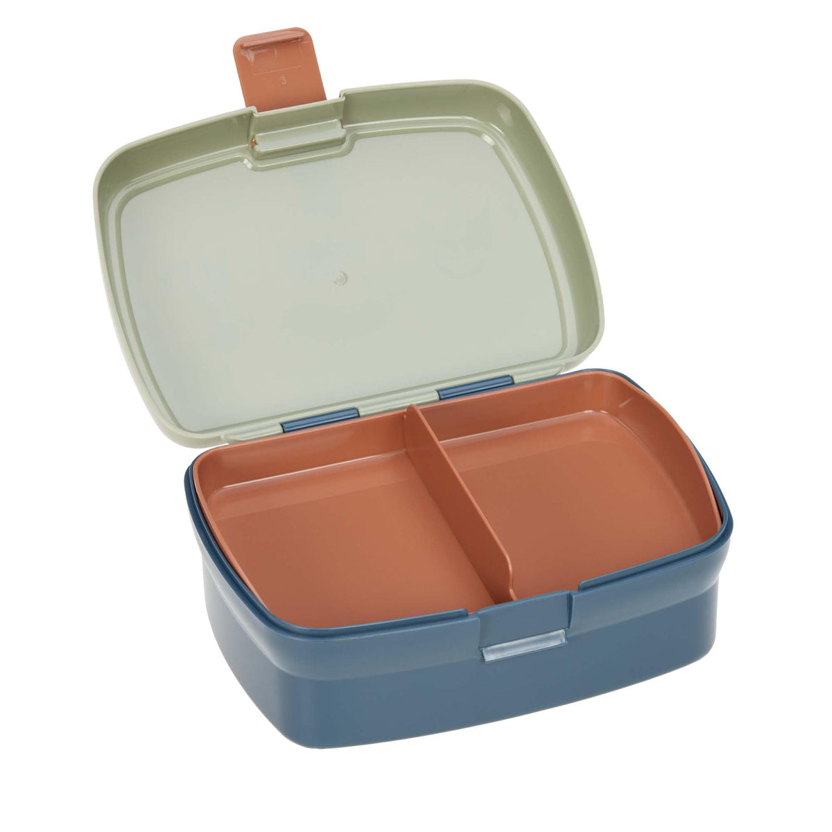 LÄSSIG children's lunch box with removable divider, Happy Prints, blue