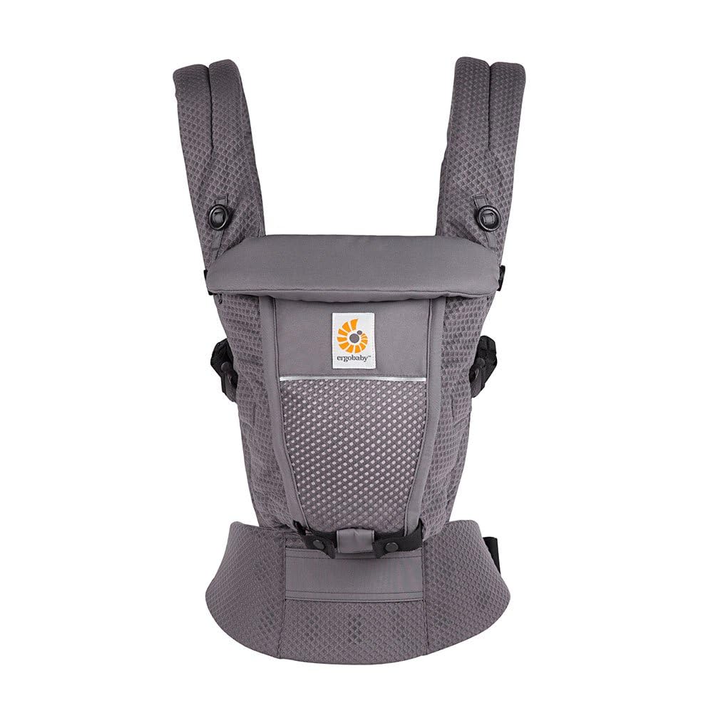 Ergobaby Adapt baby carrier for newborns, 3 carrying positions, SoftFlex Mesh, Graphite Grey