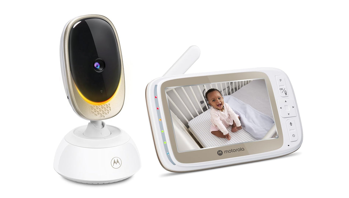 Motorola Nursery VM85 Connect video baby monitor with 5" screen, Wi-Fi, and night mode