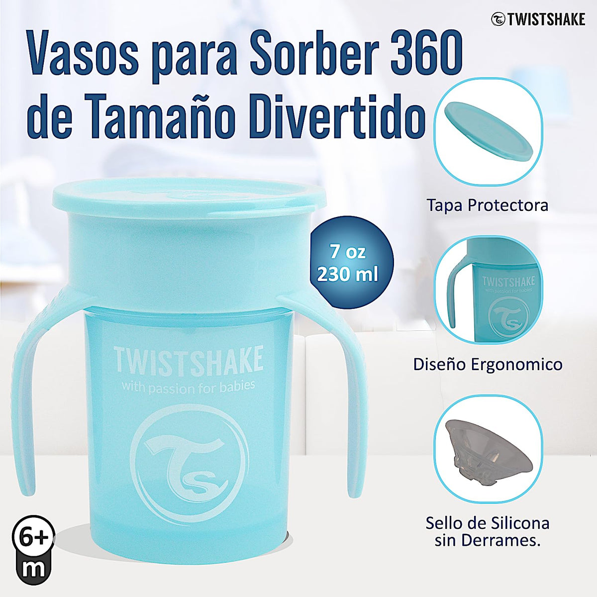 Twistshake lekkekindlate joogitopside komplekt lastele, 3-osaline