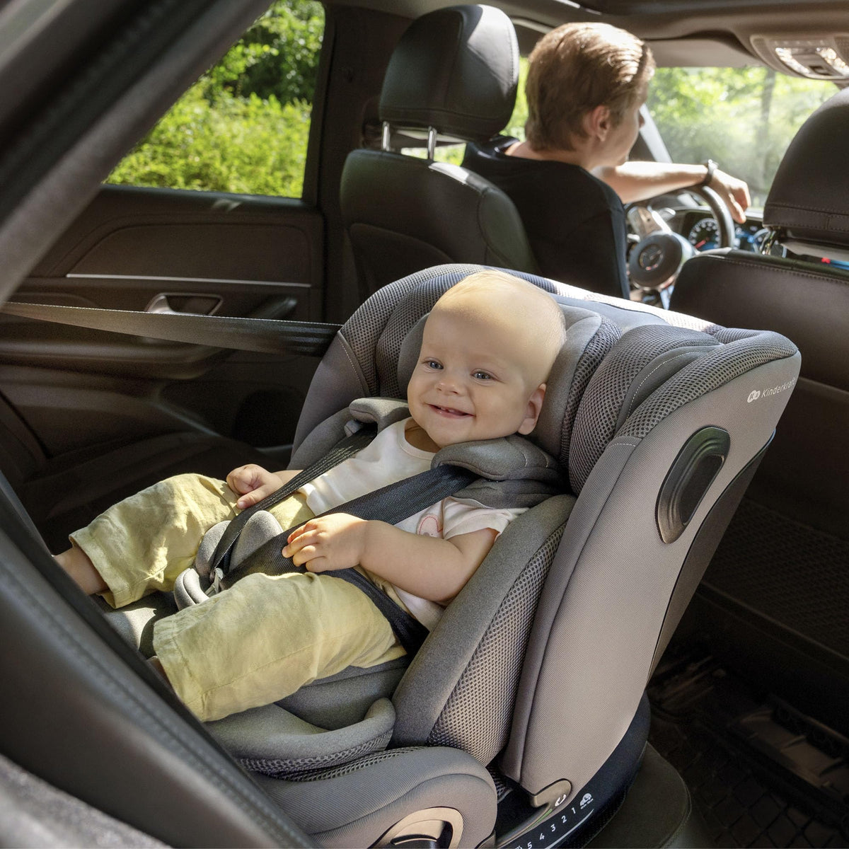 Kinderkraft I-Grow 2 PRO turvatool 40–150 cm, 360° pöörlev, Isofix, roheline
