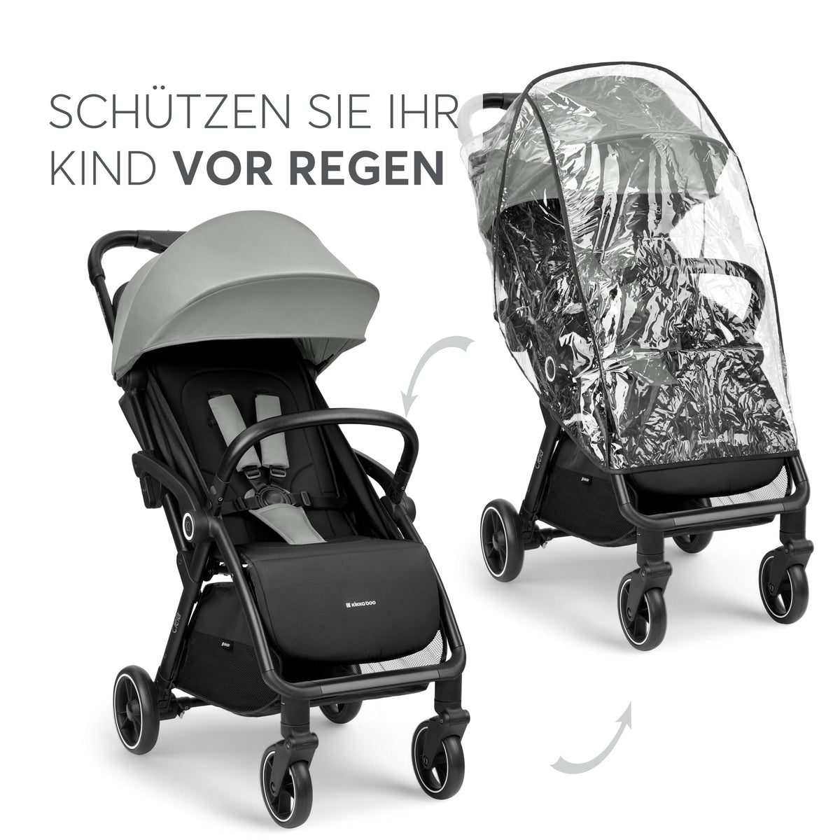 Kikka Boo CIELA reisikäru, hall, kuni 22 kg, 7,1 kg, ühe käega kokkupandav