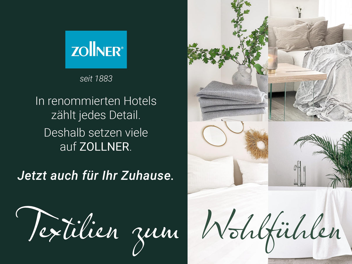 ZOLLNER musliinlapid 10 tk, 80 x 80 cm, valge