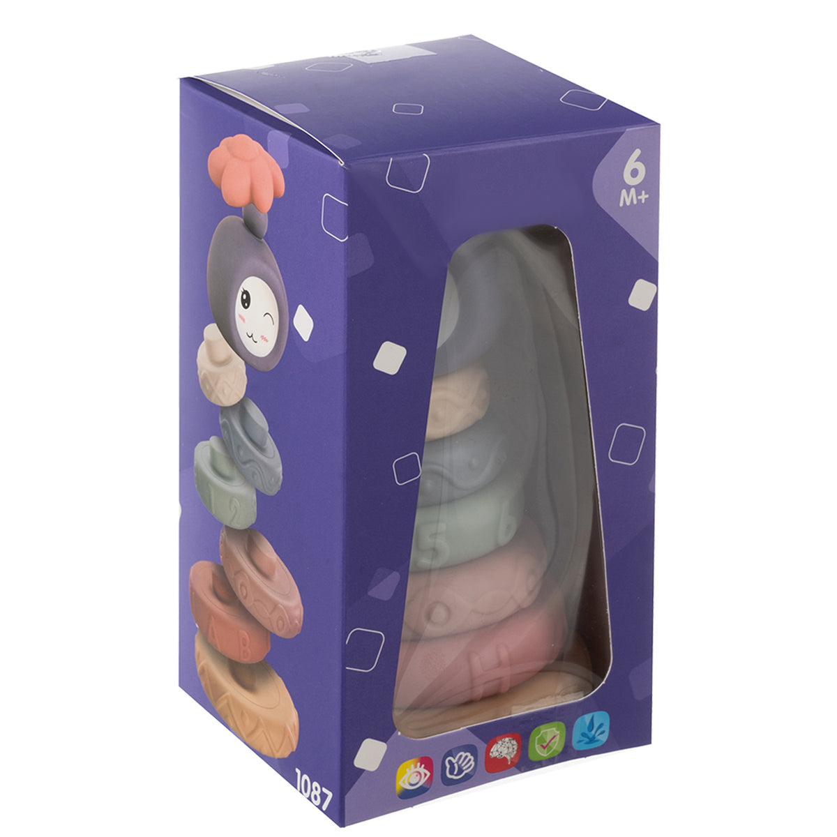 Sensoorne klotsikomplekt 8 tk, mitmevärviline (6+ kuud)