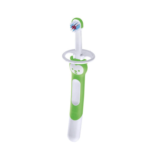 MAM Training Brush baby toothbrush, 6+ months, with safety ring (yellow)