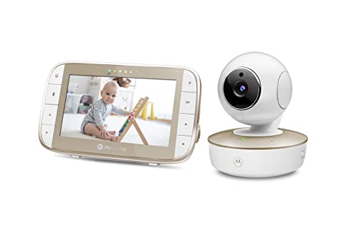 Motorola VM50G baby monitor with 5'' screen, camera, and temperature display