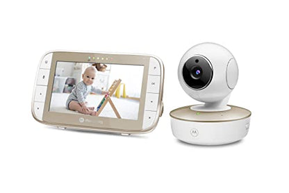 Motorola VM50G baby monitor with 5'' screen, camera, and temperature display