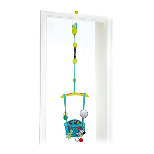 Bright Starts Bounce 'n Spring Deluxe door bouncer for baby, with toys