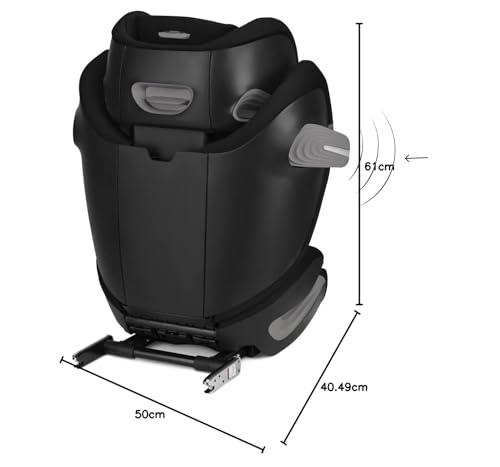 Cybex Solution S2 i-Fix turvatool, 100–150 cm, Moon Black