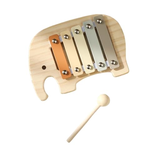 Elevator-shaped children's xylophone, 5-note