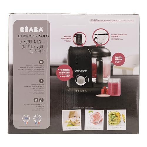 Béaba Babycook Solo 4-in-1 blender-steamer – 1100 ml, black