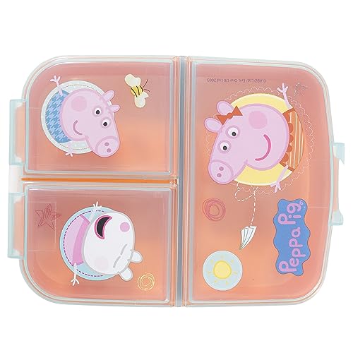 Stor Peppa Pig lõunakarp mitme sektsiooniga – BPA-vaba