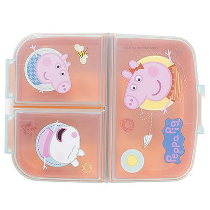 Stor Peppa Pig lõunakarp mitme sektsiooniga – BPA-vaba