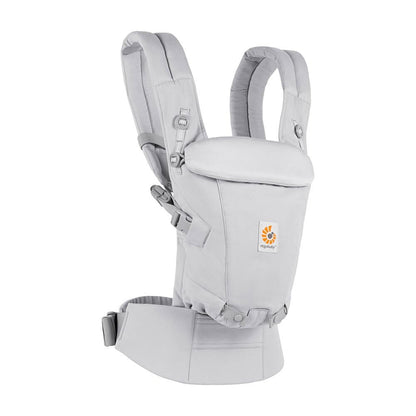 Ergobaby Adapt baby carrier for newborns, 3 carrying positions, SoftTouch cotton, light gray