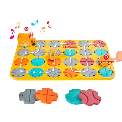 SGILE 24-piece STEM tea design game for children, engineering vehicle themed
