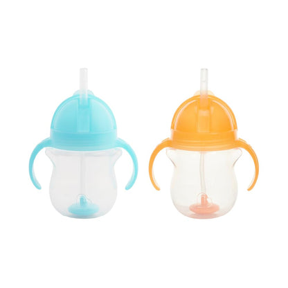 Munchkin Click Lock sippy cups with soft straw, 207 ml, 2 pcs – blue/orange