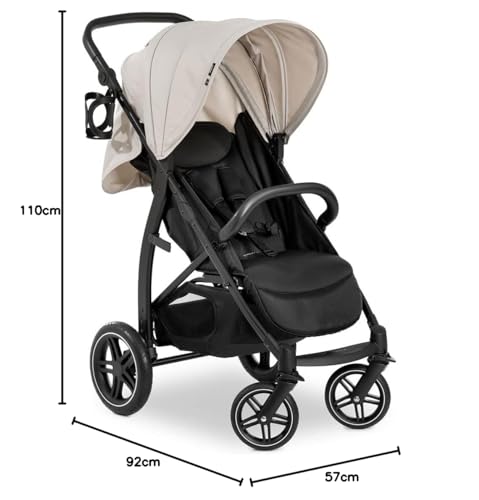 Hauck Rapid 4D lightweight stroller, classic beige, up to 25 kg