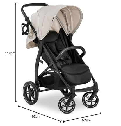 Hauck Rapid 4D lightweight stroller, classic beige, up to 25 kg