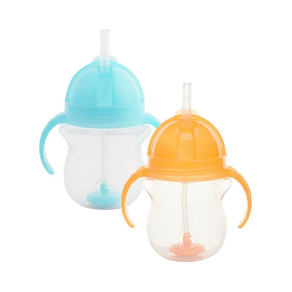 Munchkin Click Lock sippy cups with soft straw, 207 ml, 2 pcs – blue/orange