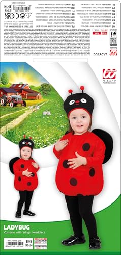 Widmann ladybug costume for children, 90-104cm