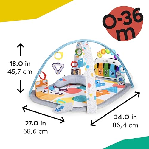 Baby Einstein 4-in-1 Kickin’ Tunes musical activity mat and play center with piano