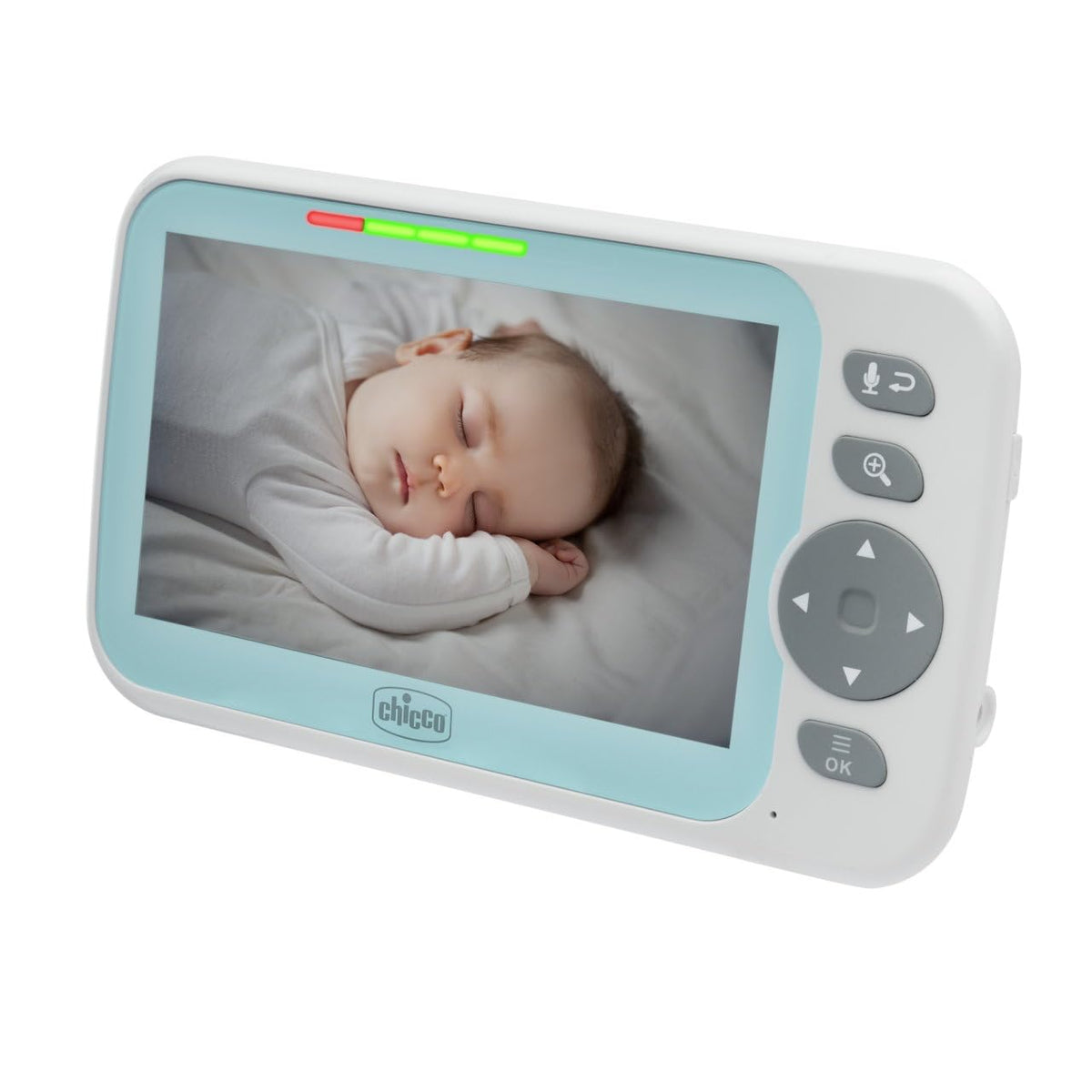 Chicco Evolution video baby monitor with 5" screen, rotating camera, and night vision