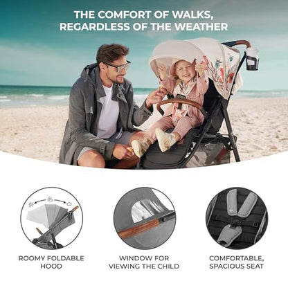 Kinderkraft GRANDE PLUS stroller, grey (from birth up to 22 kg)