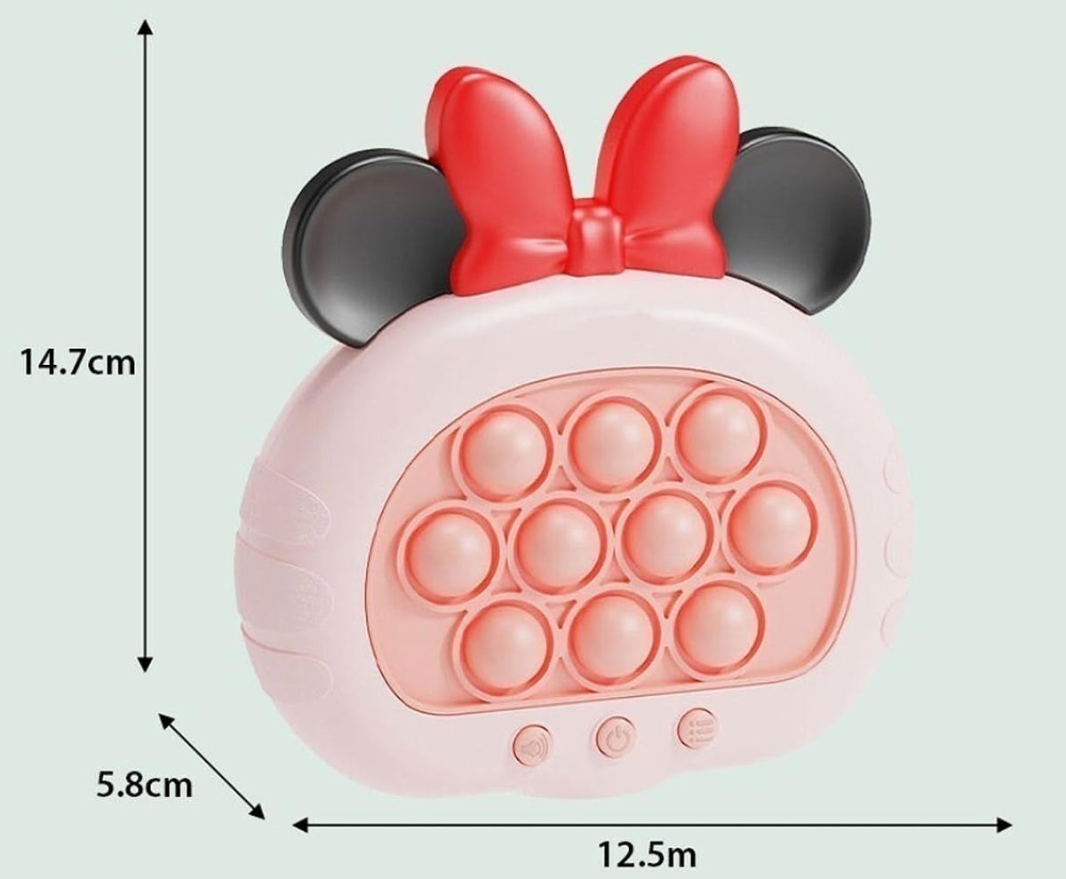 Elektronic Pop It IQ skill game with mouse ears and light buttons, suitable from 3 years old