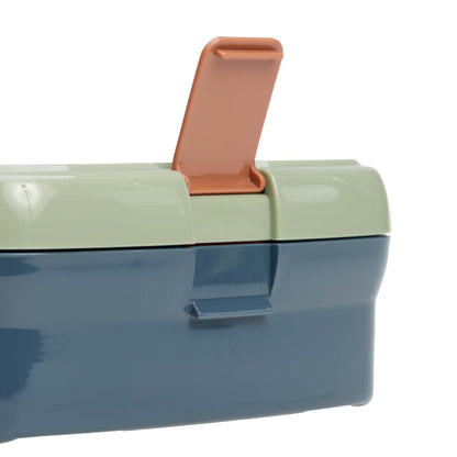 LÄSSIG children's lunch box with removable divider, Happy Prints, blue