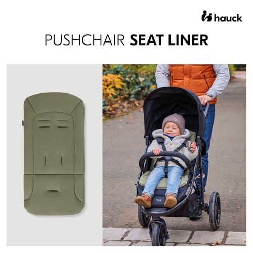 hauck universal stroller seat cushion, olive green