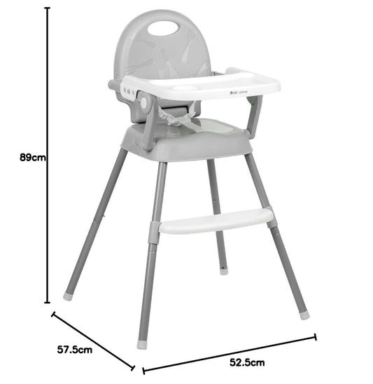 KikkaBoo SPOONY 3-in-1 high chair, grey