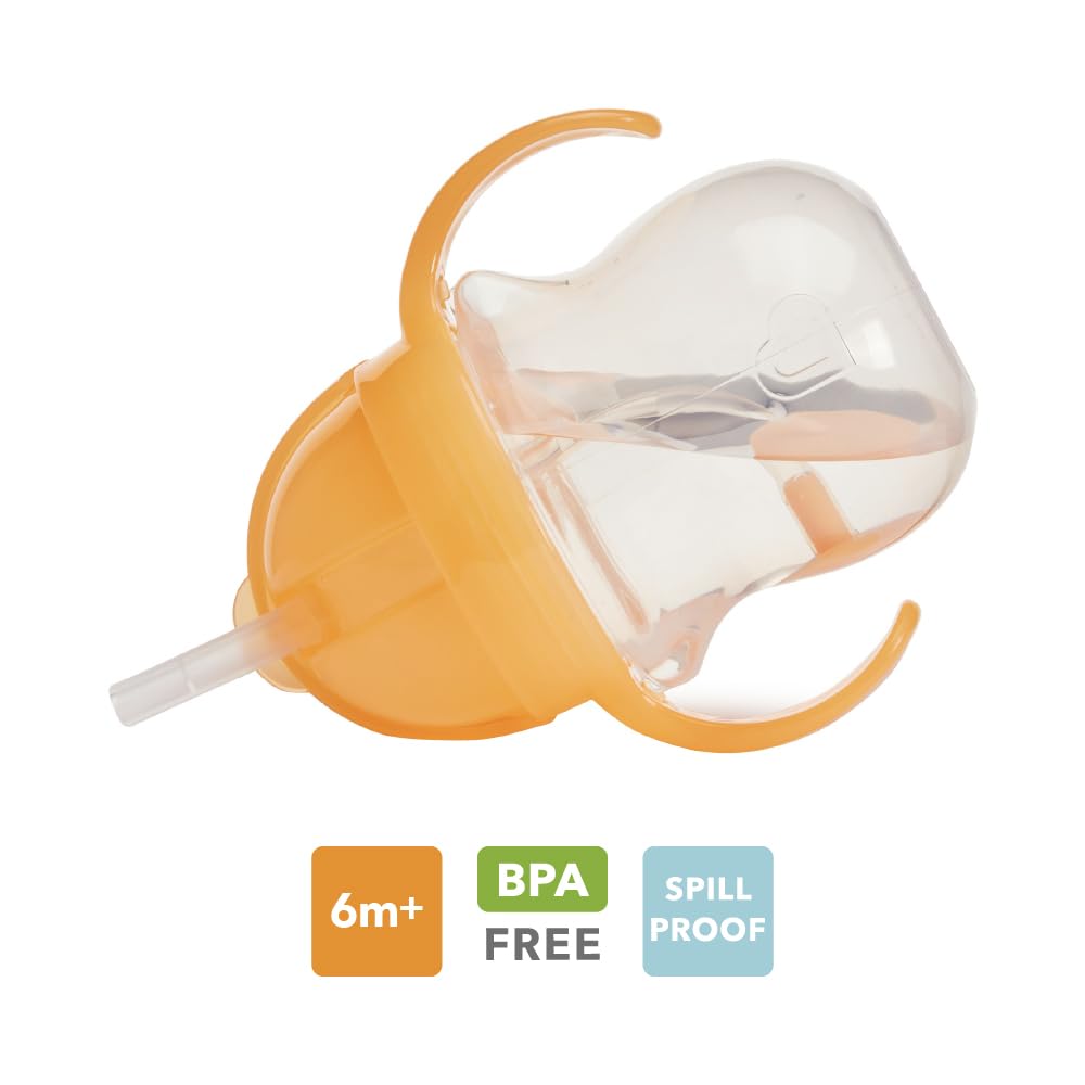 Munchkin Click Lock sippy cups with soft straw, 207 ml, 2 pcs – blue/orange