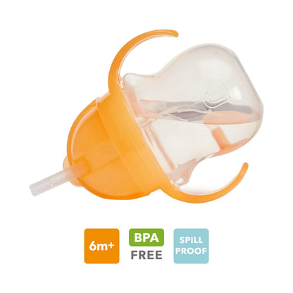 Munchkin Click Lock sippy cups with soft straw, 207 ml, 2 pcs – blue/orange