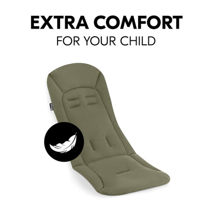hauck universal stroller seat cushion, olive green