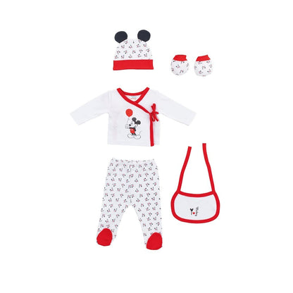 Interbaby Disney Mickey 5-osaline beebikomplekt, punane