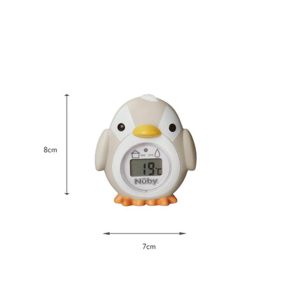 Nuby pingviiniga beebivanni- ja toatemperatuurinäidik, hall