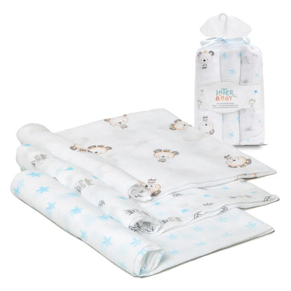 Interbaby 3-osaline marlite komplekt, 80 × 80 cm, sinine