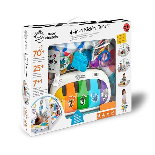 Baby Einstein 4-in-1 Kickin’ Tunes musical activity mat and play center with piano