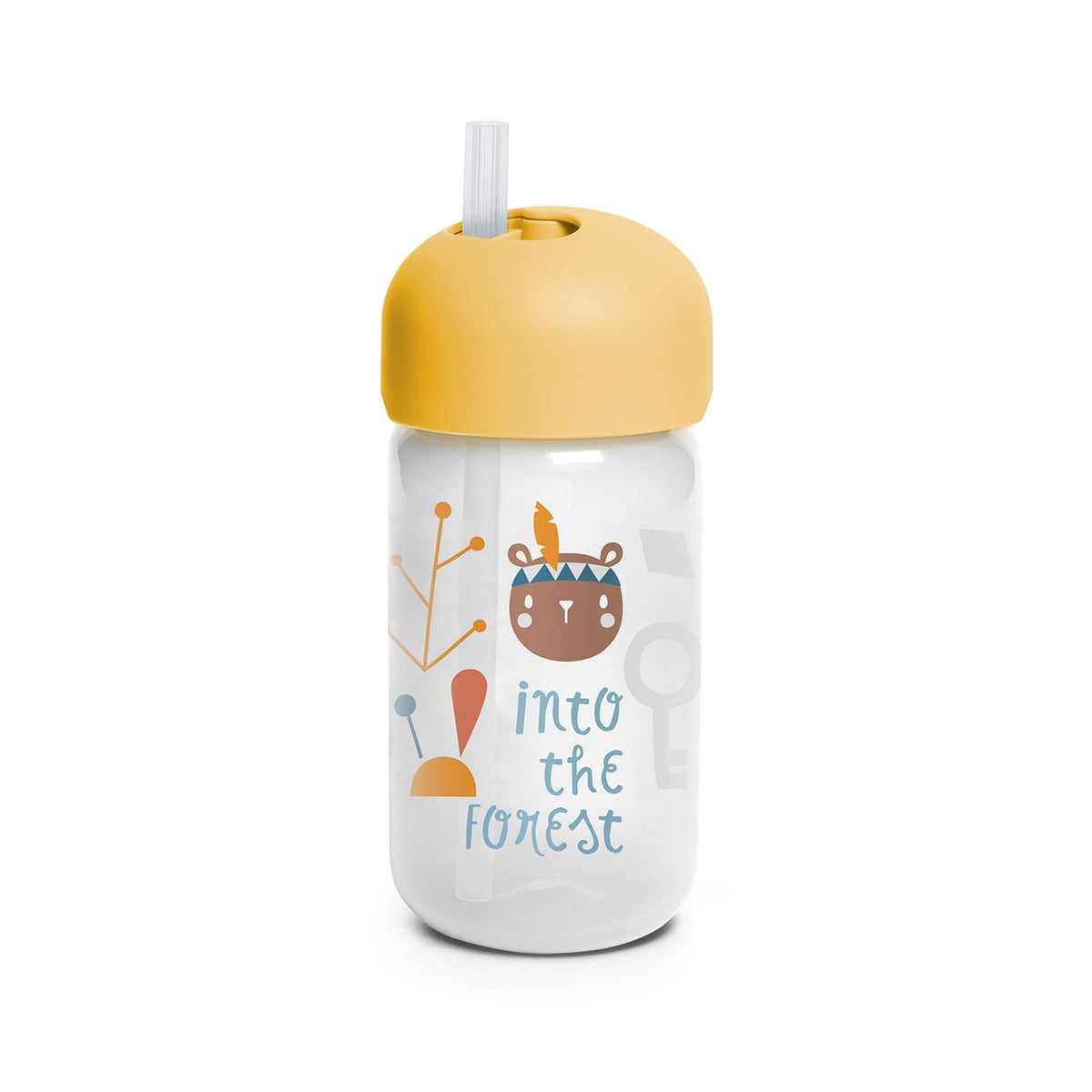 Suavinex kõrrega joogitops 340 ml, 18+ kuud, Forest Yellow