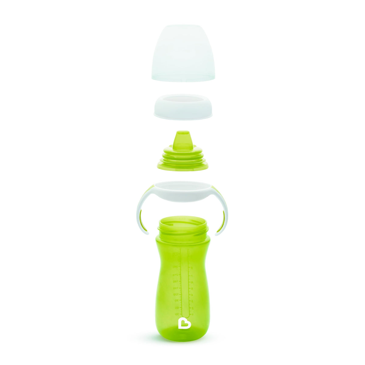 Munchkin Gentle Transition joogitopsid sangadega 9+ kuud, 300 ml, 2 tk (roheline/sinine)