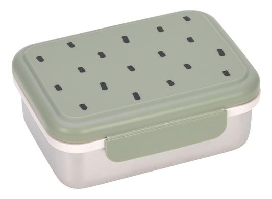 LÄSSIG stainless steel kids' lunch box Happy Prints, light olive