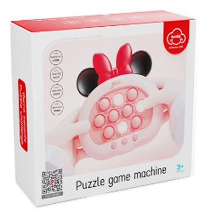 Elektronic Pop It IQ skill game with mouse ears and light buttons, suitable from 3 years old