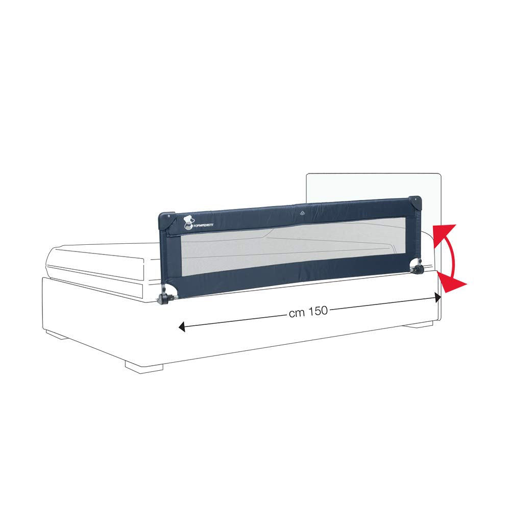Foppapedretti Hoplà foldable bed rail 150cm, white